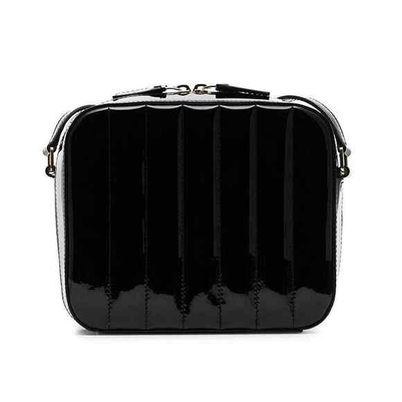 Saint Laurent YSL Vicky Monogram Black Patent Leather Gold Crossbody Camera Bag - Picture 7 of 12